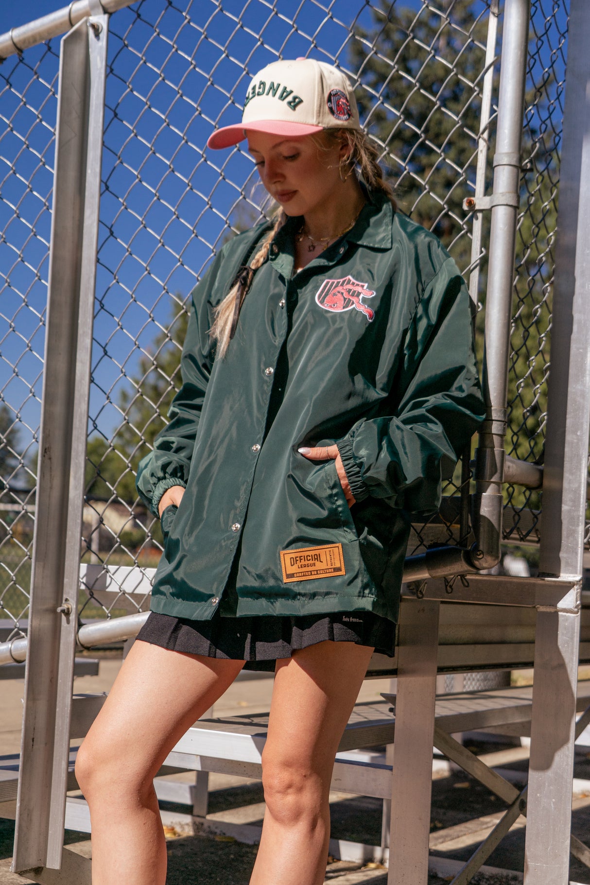 Official League X Portland Bangers Green Skater Jacket