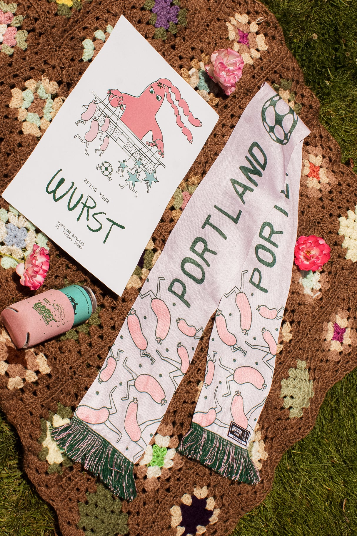 2025 Portland Bangers Artist Series Scarf June 16th Lauren Svatos