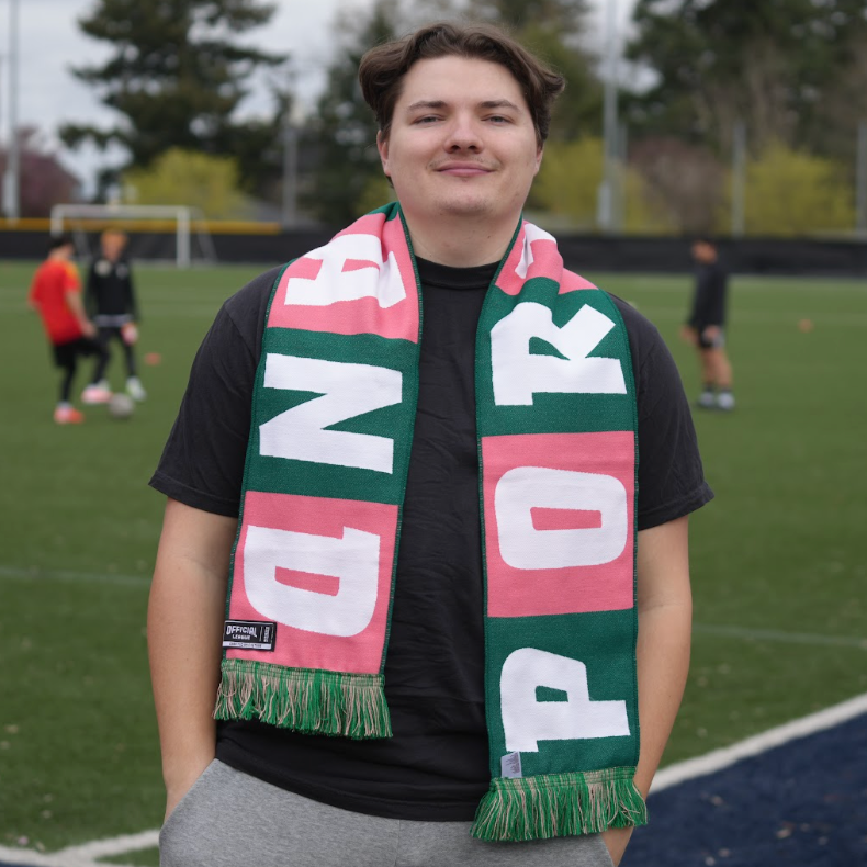 Official League x Portland Bangers Green Stripe Scarf