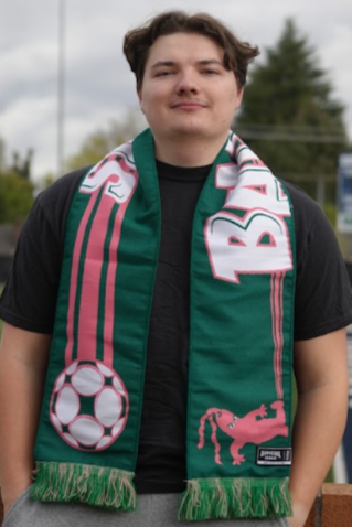 Official League x Portland Bangers Pink Stripe Scarf