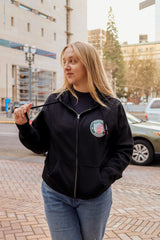 Official League x Portland Bangers Crest Black Zip-up Hoodie