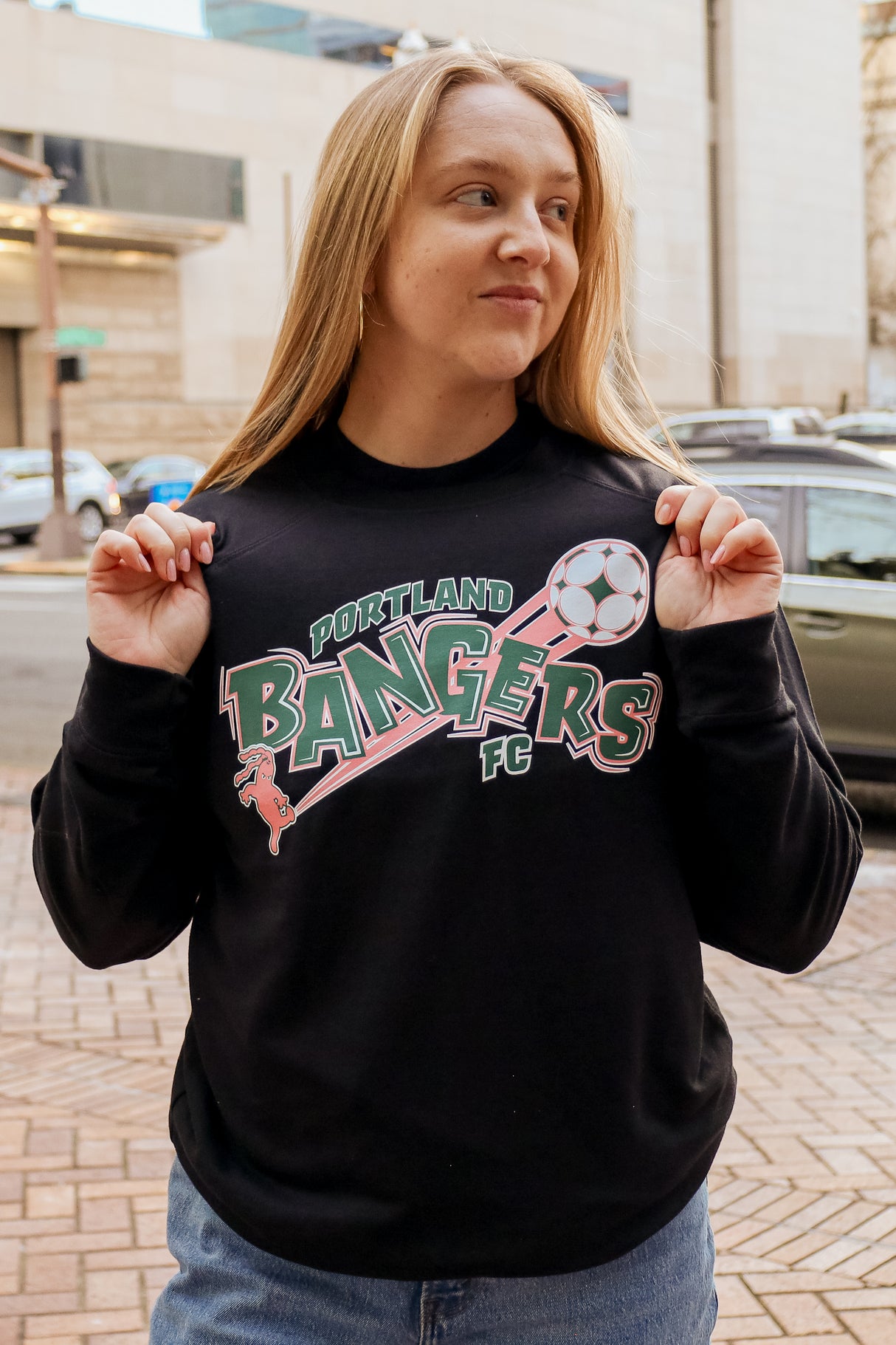 Official League x Portland Bangers Logo Crewneck Sweatshirt