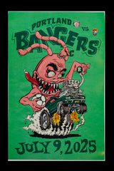 2025 Portland Bangers Artist Series Poster July 9th Harrison Freeman