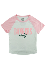 Bangers Only Crop Tee - White/Pink