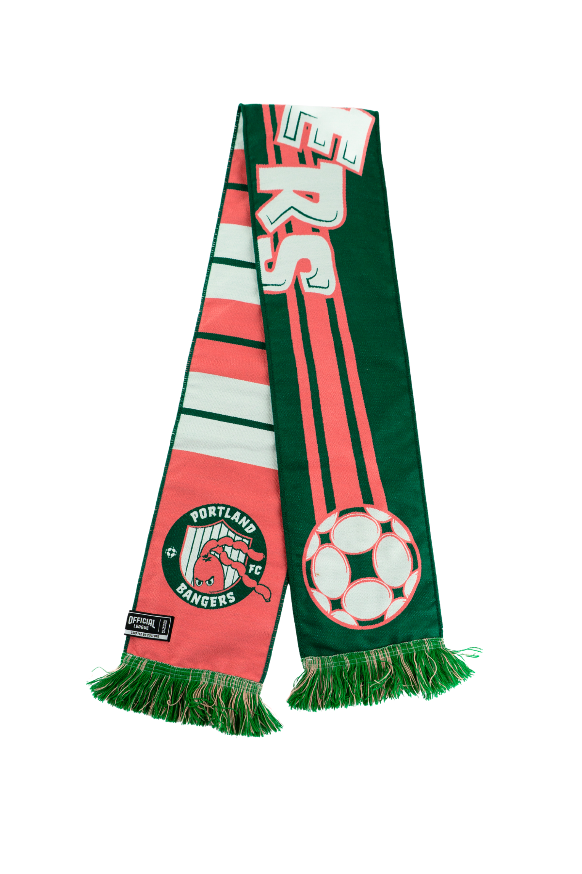 Official League x Portland Bangers Pink Stripe Scarf