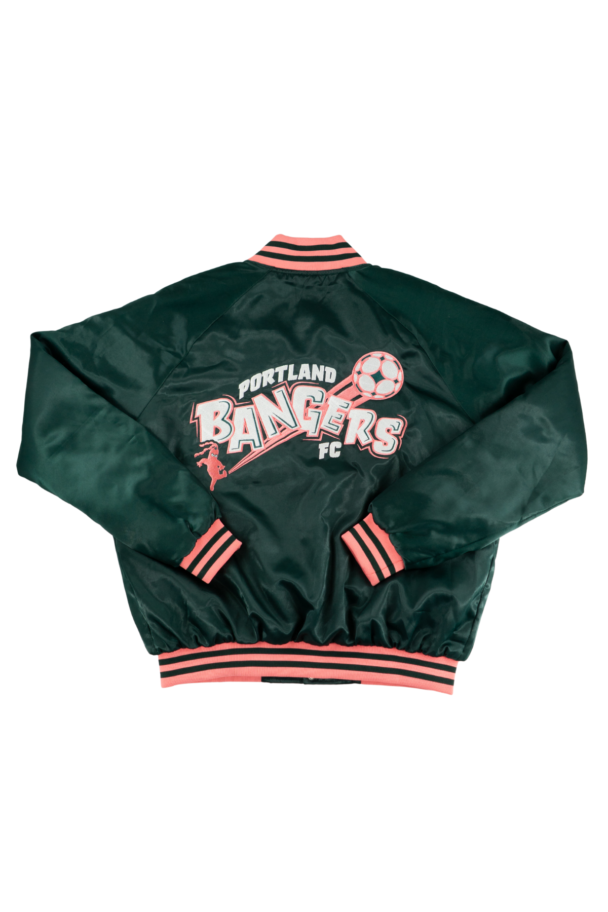Official League x Portland Bangers Green Satin Jacket