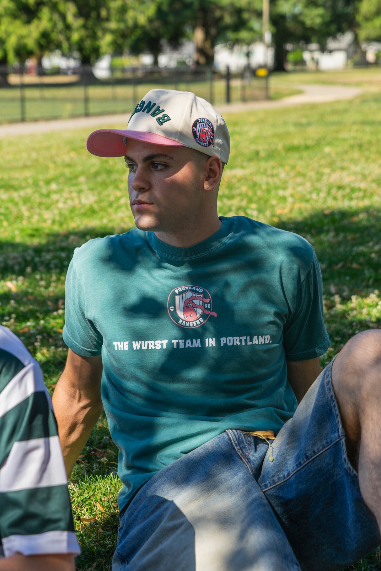 Official League x Portland Bangers Wurst Team in Portland Emerald Green T-shirt