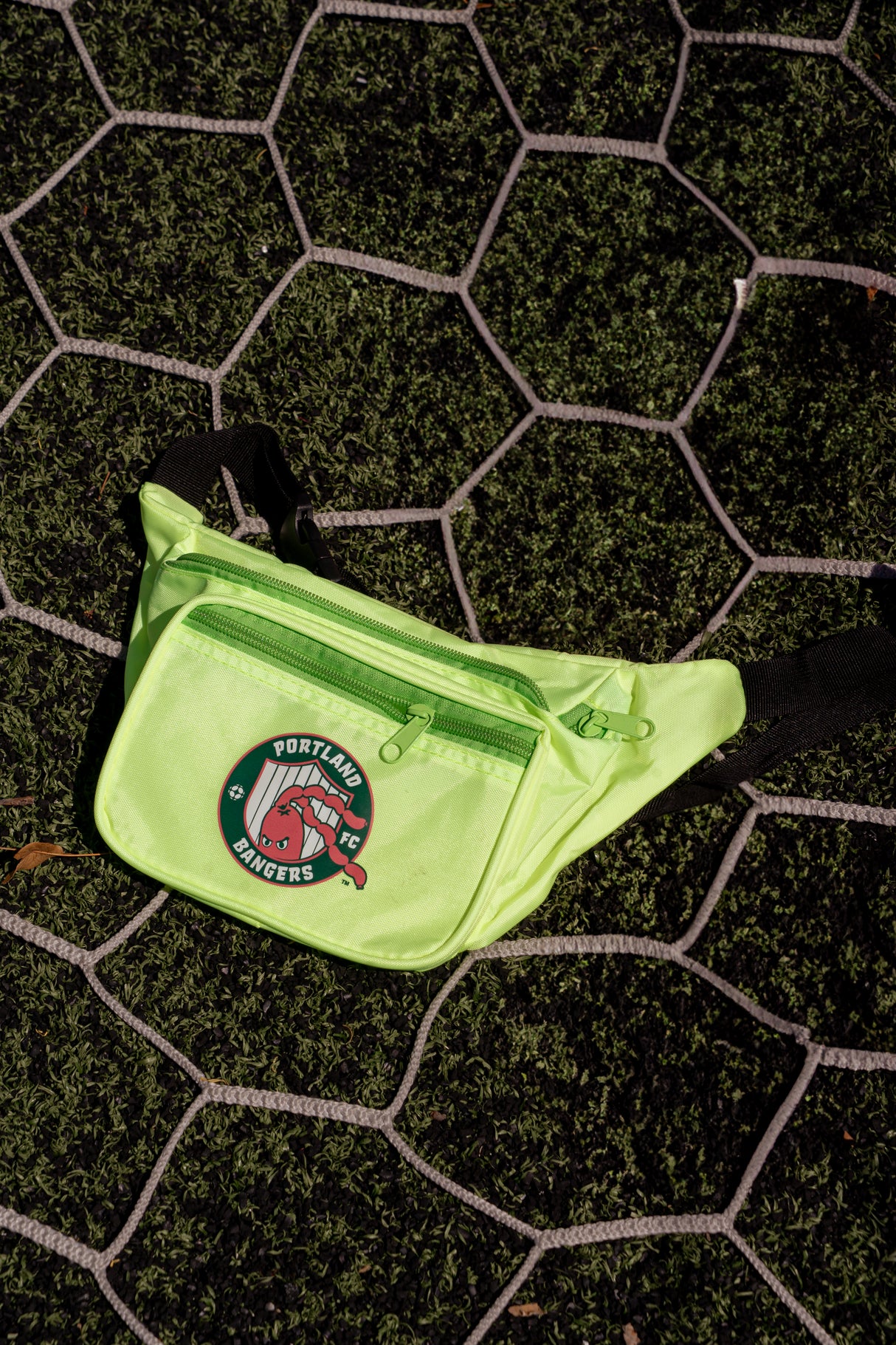 Portland Bangers Neon Green Fanny Pack w/ 3 Zippers