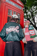 Official League x Portland Bangers Green Satin Jacket