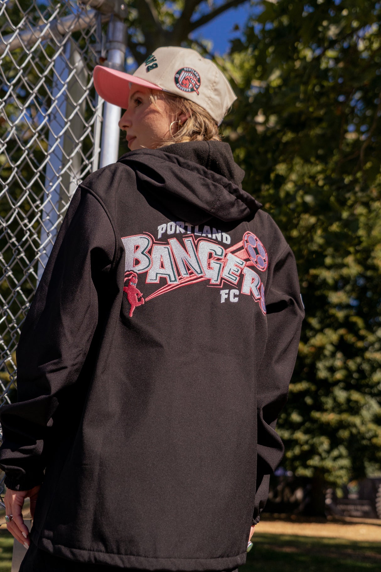 Official League x Portland Bangers Coach Black Jacket