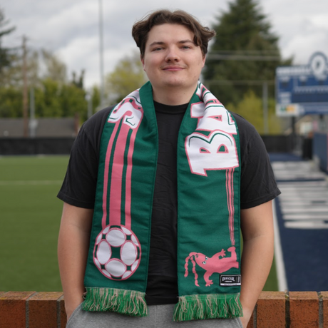 Official League x Portland Bangers Green Stripe Scarf