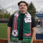 Official League x Portland Bangers Pink Stripe Scarf
